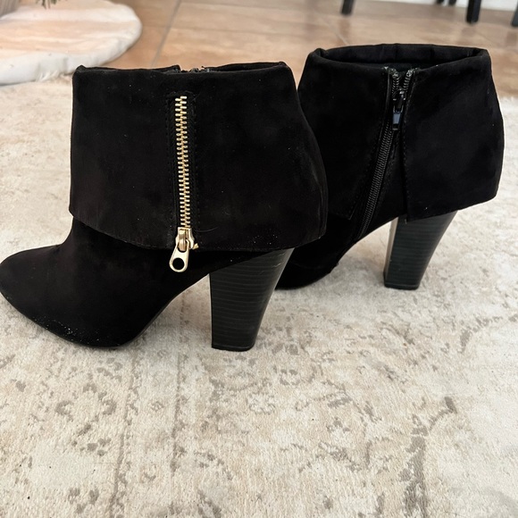 Black Suede Booties - Picture 1 of 3